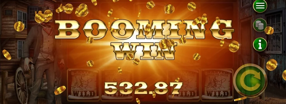 View booming win screen.